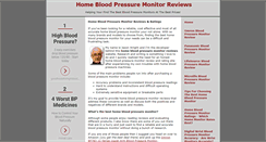 Desktop Screenshot of homebloodpressuremonitorreviews.org
