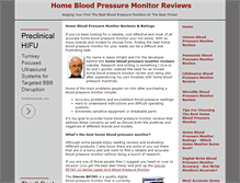 Tablet Screenshot of homebloodpressuremonitorreviews.org